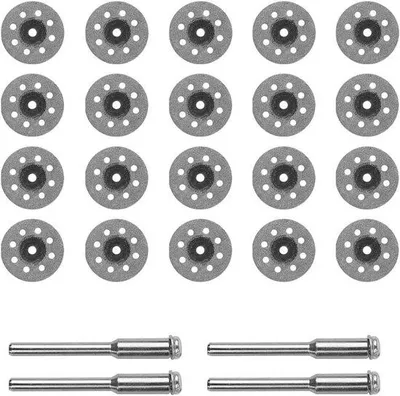 Immagine prodotto di Set di mini dischi abrasivi diamantati, 20 pezzi, gambo da 3 mm, diametro 25 mm