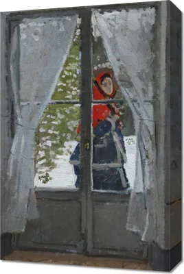 Image de Tableau 40 x 60 cm « Le tissu rouge », Monet Vintage pour le salon