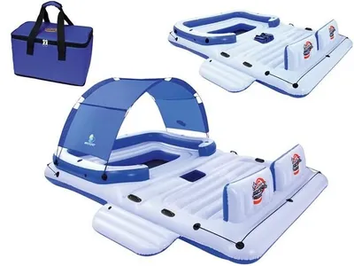 Obrázok produktu pre Bestway 43105, Modrá, Biela, Plávajúci ostrov, Vzor, Vinyl, 540 kg, Čína