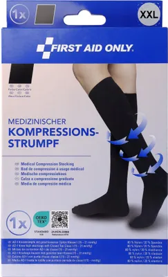 Immagine prodotto di FIRST AID ONLY P-10083 FIRST AID ONLY Kompressionsstrümpfe, geschlossene Spitze schwarz Größe XXL 1 St.