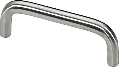 Image de Poignée de meuble en acier inoxydable, entraxe 96 mm, L x l x H 30/106/10 mm