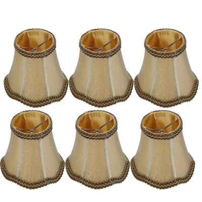 Zdjęcie produktu dla 6 sztuk abażurów z tkaniny do lamp stołowych Akcesoria do żyrandoli ściennych E14