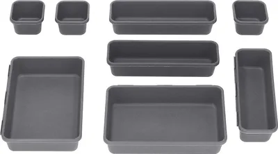 Obrázek produktu pro SPRINGOS Multi-Set Organizér, Vložka do zásuvky, Úložné boxy, Organizér do zásuvky, Omyvatelný, Úložný box, Organizér na make-up, Plastový, Víceúčelový organizér, Univerzální (antracit)