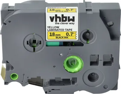 Produktbild von vhbw Schriftband-Kassette Ersatz für Brother TZE-641, TZ-641 für Etiketten-Drucker 8m x 18mm Schwarz auf Gelb