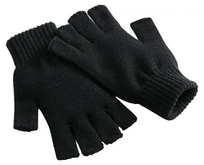 Produktbild von Beechfield - Herren/Damen Uni Unifarben - Fingerlose Handschuhe FK1448 (S-M) (Schwarz)