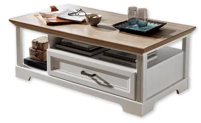 Produktbild von Stella Trading Couchtisch in Pinie hell, Artisan Eiche Optik - Sofatisch mit Sch