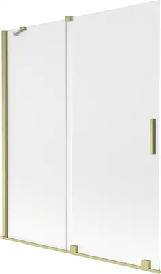 Zdjęcie produktu dla Parawan nawannowy Mexen Velar 140x150 cm, szron, złoty szczotkowany