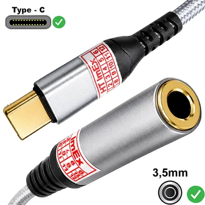 Produktbild von USB C zu 3.5 mm AUX Klinke Adapter Hi-Fi Audio nylonkabel für OPPO, Google, Realme, LG Handy Smartphone