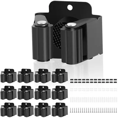 Produktbild von 12 Stück Besenhalterung Wand, Gerätehalter, Gartengeräte Halterung, Edelstahl Besenhalter Wand für Wischmopp, Besen, Schaufel, Werkzeuge, Gartengerätehalter