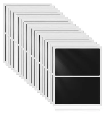 Obrázek produktu pro Černé obdélníkové samolepicí štítky, rozměr 75 x 50 mm, balení 40 kusů