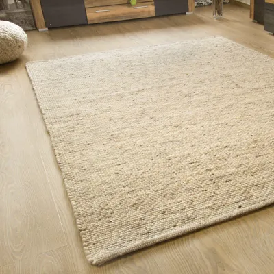Produktbild von Murnau Handwebteppich - aus nachhaltiger, deutscher Produktion - gewalkt - natur dunkel, Größe: 250x300 cm