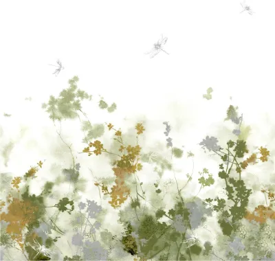 Produktbild von Fototapete 360936 Vliestapete Blumen Floral 212 x 265 cm Rasch Selection Grün