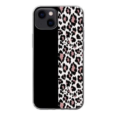 Produktbild von MuchoWow® Handyhülle Schutzhülle Hülle für iPhone 13 mini Tiermuster - Panther - Rosa Silikon Softcase Handy Hülle - Softcase