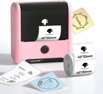 Image de Phomemo M200 Label Maker Bluetooth Machine à étiquettes pour petites entreprises, adresses, logos, courrier, organisation de bureau, cuisine, téléphones et PC