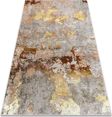Produktbild von MIRO 51463.802 Waschteppich Abstraktion Anti-Rutsch - grau / gold Mehrfarben 140x190 cm