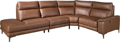 Obrázek produktu pro Angel Cerdá Levá pohovka Chaiselongue z tabákově hnědé kůže 6216