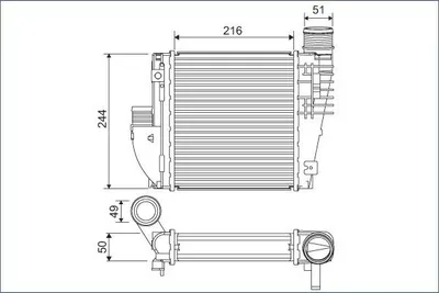 Produktbild von VALEO 822927 Ladeluftkühler LLK passend für PEUGEOT 2008 Kombi (CU) Turbo Intercooler