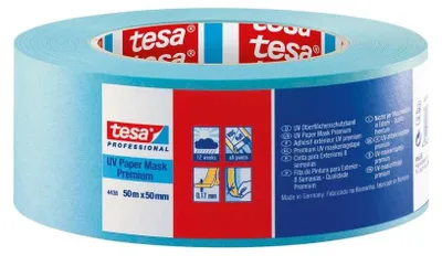 Productafbeelding van Afplaktape Tesa 4438 - 50 m x 50 mm - blauw - professioneel
