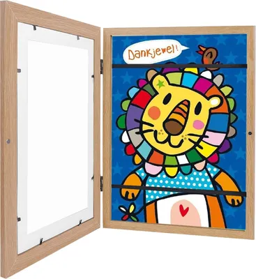Produktbild von Kinder Kunst Bilderrahmen Kunstrahmen A4 Frontöffnung Kunstfotorahmen für Kunstwerke, Kinder Kunst Hölzern