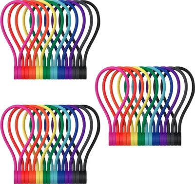 Produktbild von Wiederverwendbare Magnetische Kabelbinder, Multifunktionale Silikon Magnet Kabelbinder für Kabelmanagement und Organisieren,182 mm(30 Stück)