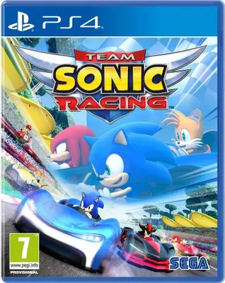The cover art for the video game 'Team Sonic Racing' for PlayStation 4.