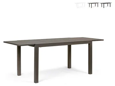 Produktbild von Ausziehbarer Gartentisch aus Aluminium 77x140–210 Hilde YES - Braun