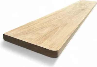 Immagine prodotto di Davanzale in rovere massiccio 110x20x4cm con angoli arrotondati, gradino in rovere, soglia in rovere massiccio, gradino in rovere, pavimento in rovere