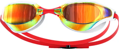 Obrázek produktu pro Plavecké brýle, plavecké brýle pro dospělé, 3D silikonový kroužek, anti-UV povlak, ohebné, vysoké rozlišení, proti zamlžování, nastavitelná velikost, červené