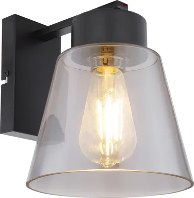 Produktbild von Globo Lighting Wandleuchte Metall schwarz matt, 1x E27