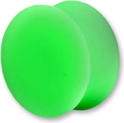 Produktbild von viva-adorno 1 Stück 14mm Silikon Plug Ohr Piercing Flesh Tunnel Silikon Plug in verschiedenen Farben Größe 6 - 20mm Z29 Grün