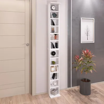 Produktbild von CD-Regal 1801 Standregal 21x20x183cm weiß