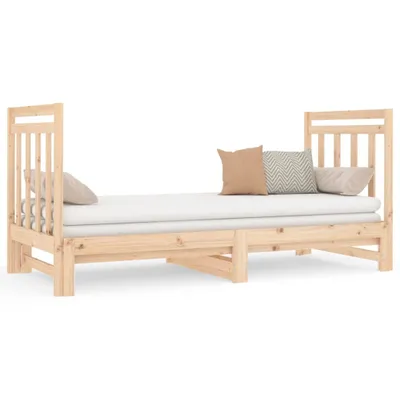 Image de vidaXL Lit de jour extensible 2x(90x190) cm Pin massif