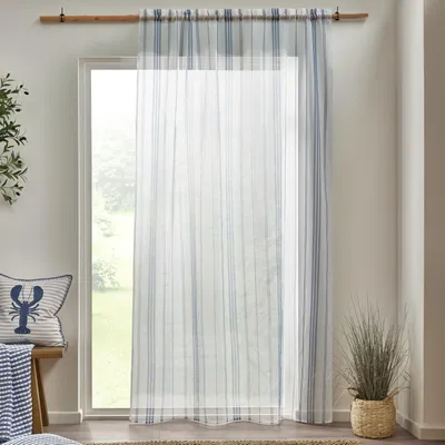 Voile-Vorhangpaneel 140x229 cm weiß Schlitzkopf
