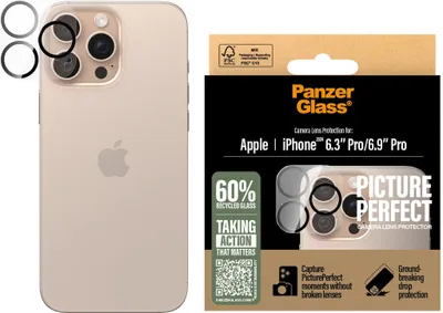 Produktbild von PanzerGlass PicturePerfect iPhone 16 Pro Max Gehärtetes Glas Kamera Schutz - Hüllenfreundlich