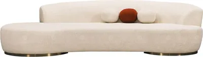Produktbild von Polstersofa Dreisitzer Couch Sofa 3 Sitzer Stoffsofa Moderne Weiß