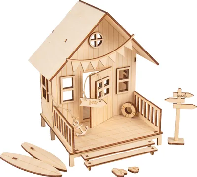 Produktbild von Holzbausatz "Strandhaus", 36-tlg.