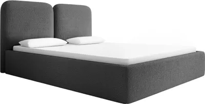 Produktbild von Fedve Polsterbett Doppelbett Fistera Bett Bettkasten Schlafzimmer 180x200 cm Dunkelgrau (Abriamo 8)