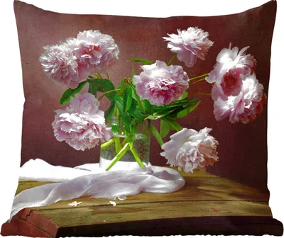 Produktbild von MuchoWow® Zierkissen Sofakissen Wohnzimmer Dekokissen 45x45 cm Pfingstrosen - Stilleben - Blumen - Schlafpolster - Polster für das Sofa
