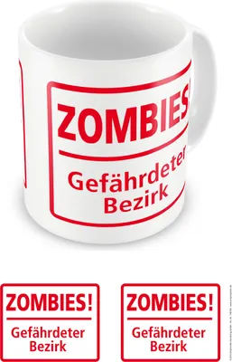 Produktbild von Zombies - Lizenz Tassen - Gefährdeter Bezirk