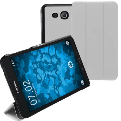 Produktbild von PhoneNatic Kunst-Lederhülle kompatibel mit Samsung Galaxy Tab A 7.0 2016 (T280) - Tri-Fold weiß + 2 Schutzfolien