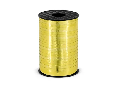 Zdjęcie produktu dla Wstążka plastikowa, złoty, 5mm/225m