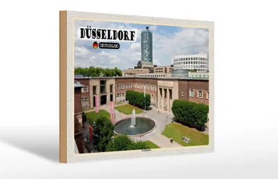 Produktbild von Holzschild Städte Düsseldorf Königsallee Altstadt 30x20cm