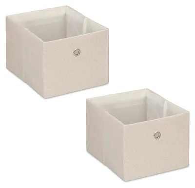 Produktbild von Aufbewahrungsbox, kleiner Stofforganizer, 2er-Set, H x B x T: 16 x 20,5 x 25 cm, faltbar