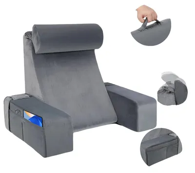 Produktbild von Lesekissen, ergonomisches Design, abnehmbare Armlehnen, dunkelgrau