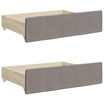 Produktbild von Bettschubladen 2 Stk. Taupe Holzwerkstoff und Stoff