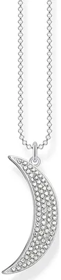 Produktbild von THOMAS SABO Damen Halskette mit Anhänger Halbmond Pavé silber KE2005-051-14-L50V