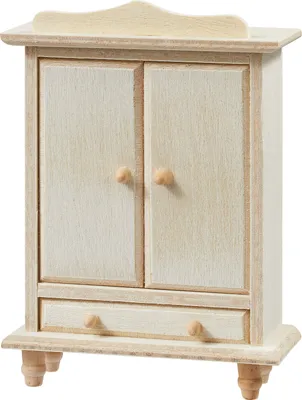 Produktbild von Miniatur Kleiderschrank, 7,2 x 3,1 x 10,8 cm, Natur