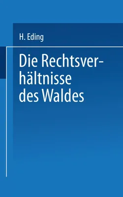 Produktbild von Die Rechtsverhältnisse des Waldes