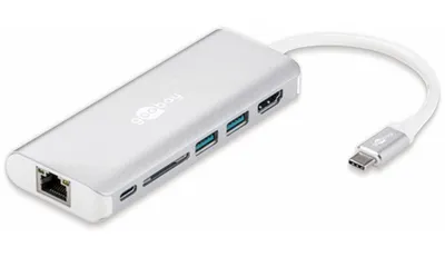 Image de Station d'accueil USB-C Premium multiport avec 2x USB 3.0, USB-C, Ethernet, HDMI, SD