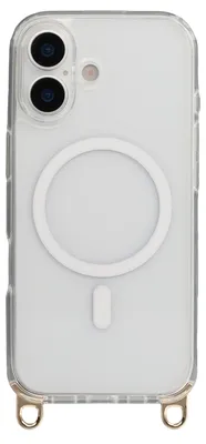 Produktbild von Selencia Rivièra MagSafe Backcover mit abnehmbarem Haken iPhone 16 - Transparent